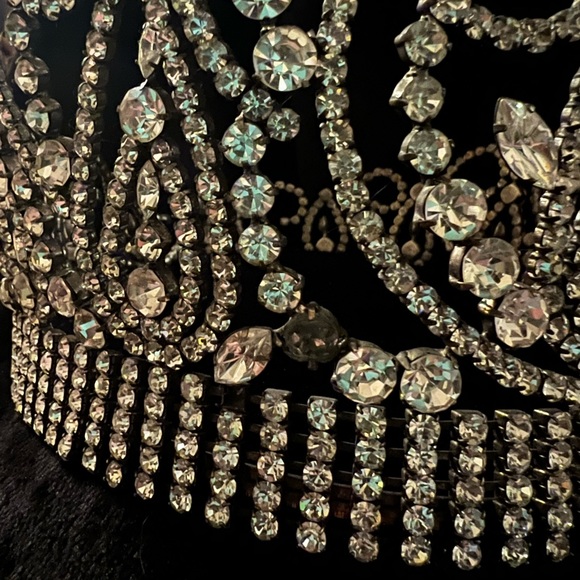 7” Rhinestone Crystal Vintage Pageant Tiara Crown - Picture 9 of 10